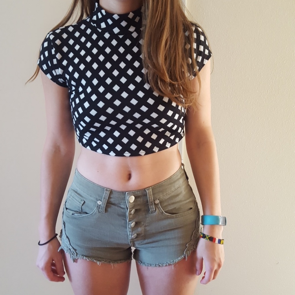 Checkered Crop Top